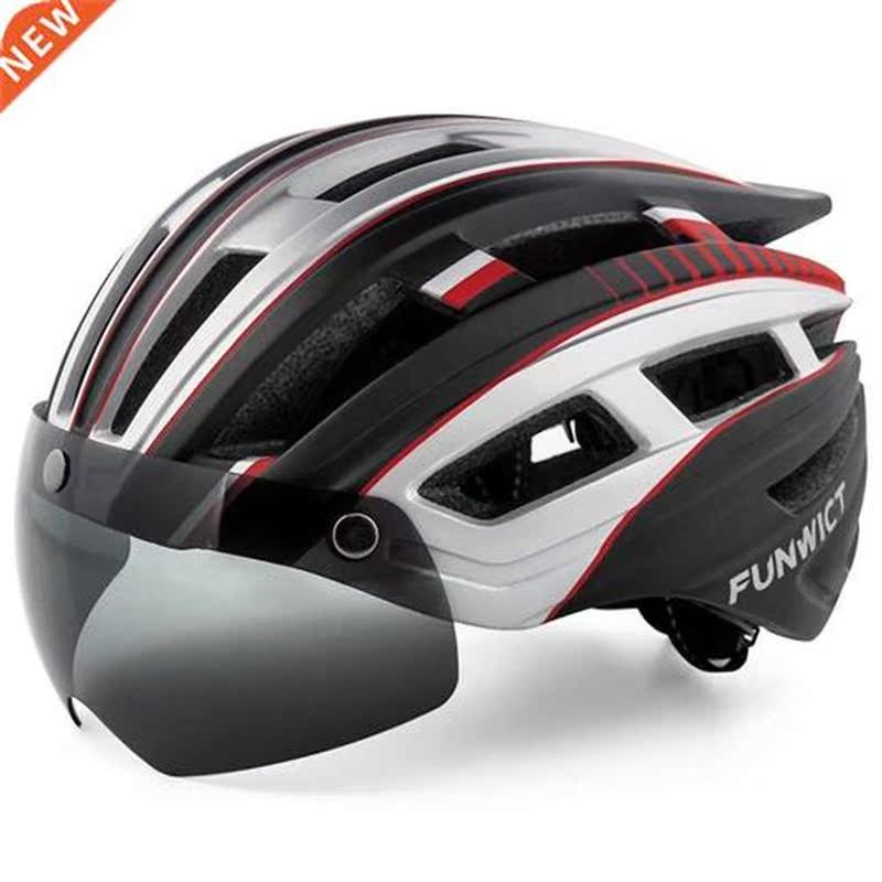 Bike Helmet for Adult Men Women with Led Light Magnetic Gogg