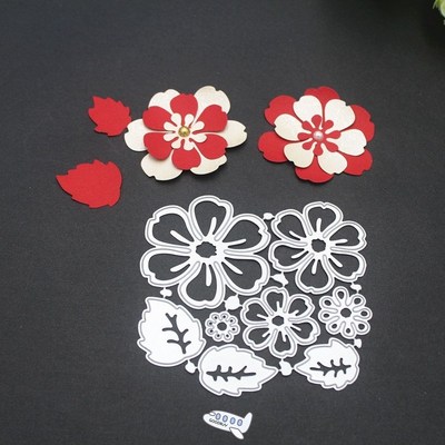 8pc flower spring leaf Metal Cutting Dies Stencil Scrapbooki