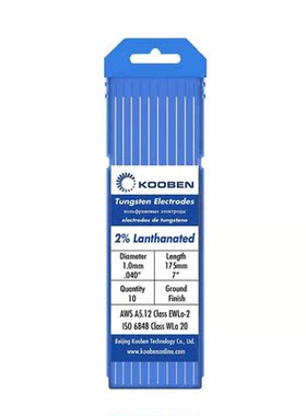 WL20 Tungsten Electrodes 1.0 1.6 2.4 3.2mm x 175mm Blue Tig