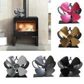 Fireplace Stove Fan Heat Top Powered Quiet Self Blades Alu