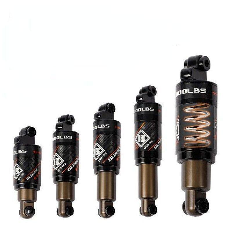 Hydraulic rear shock absorber for rear bladder of mountain