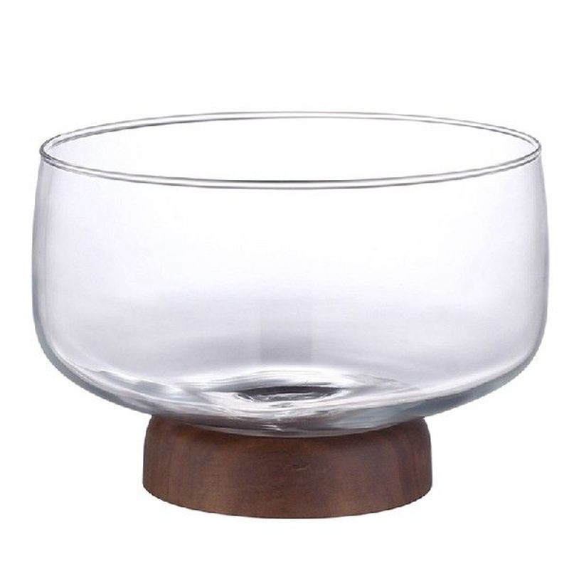 Acacia Mangium Glass Fruit Plate Living Room Dried Fruit