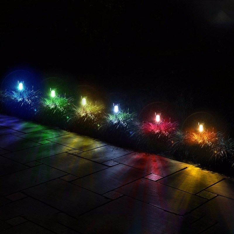 Set of 12LED Solar Garden Lights Outdoor Powered Lamp Lanter
