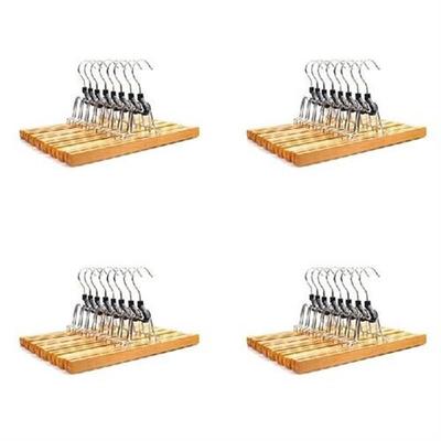 32 Piece Wooden Series Slack Hangers Non-Slip Wood Pants