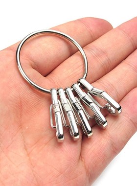 1PC Keyring with 5Pcs Spring Hook EDC Tool Keyring Set Quick