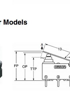 1PCS OMRON D2HW-A211D sealed waterproof dust button travel l