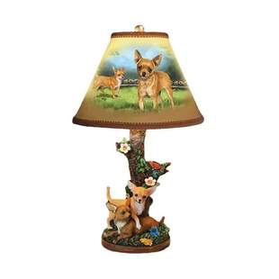 Night Resin Cat Dog Desk Country Figurine USB Lamp Landscape