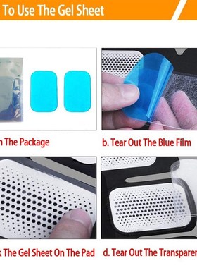 48Pcs Gel Pads for EMS Abdominal ABS Trainer Weight Loss Hip
