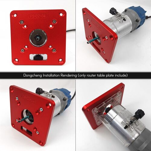 Aluminum Router Table Insert Plate Red Universal Trimming Ma