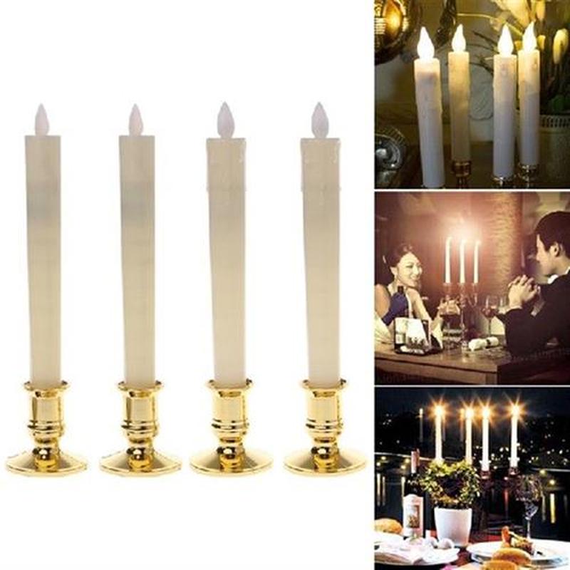 2Pc Electric Flickering Flameless Led Candle Lights With