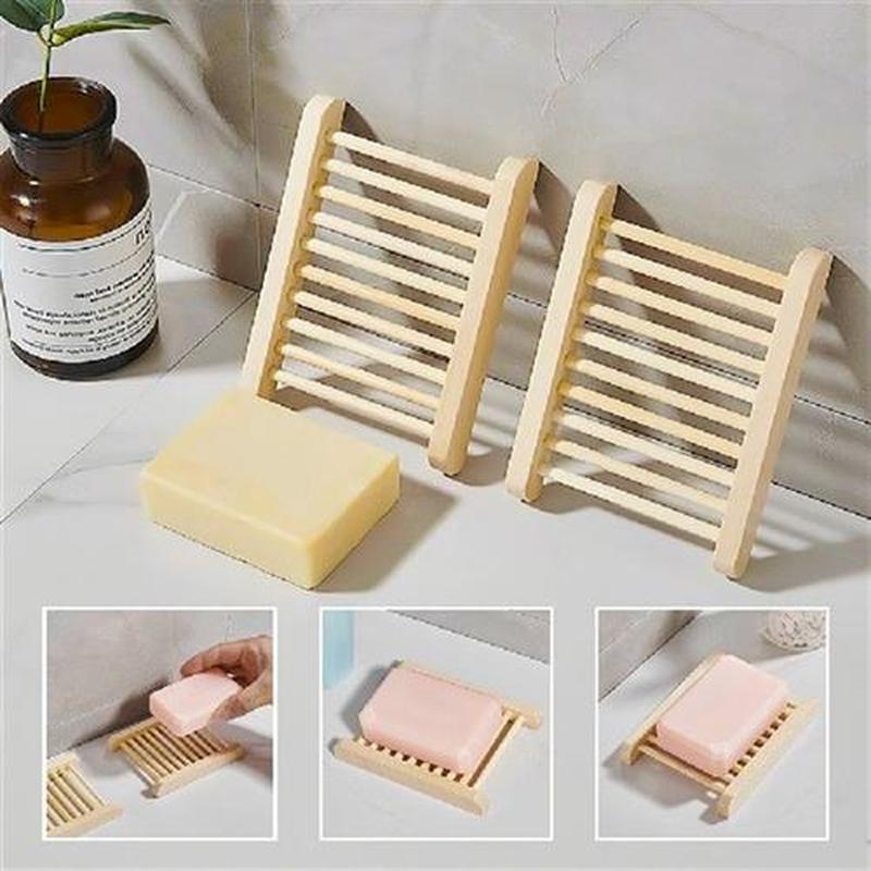 Wooden Soap Dishes Natural Wood Bathroom Shower Soap Rack