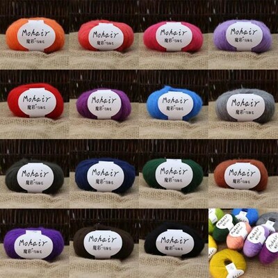 5 Rolls 125g Soft Thin Angola Mohair Yarn Fine Baby Wool Han