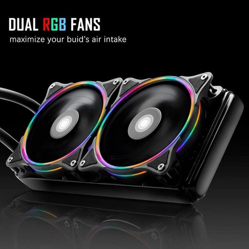 CP Cooler Liquid 120mm Radiator Quiet Fan PWM Computer Case