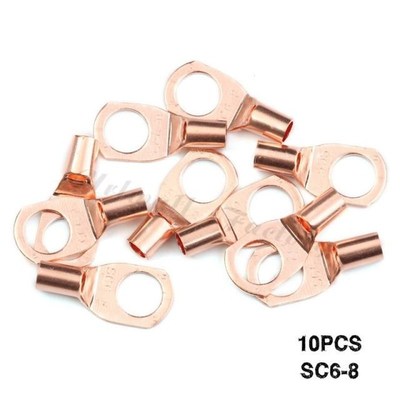 10Pcs/Set SC6-8 SC Bare Terminals Tinned Copper Lug Ring Sea