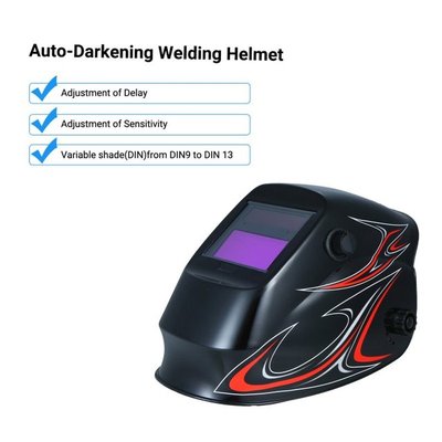 Welding Helmet Solar Powered Auto Darkening Protective Helme