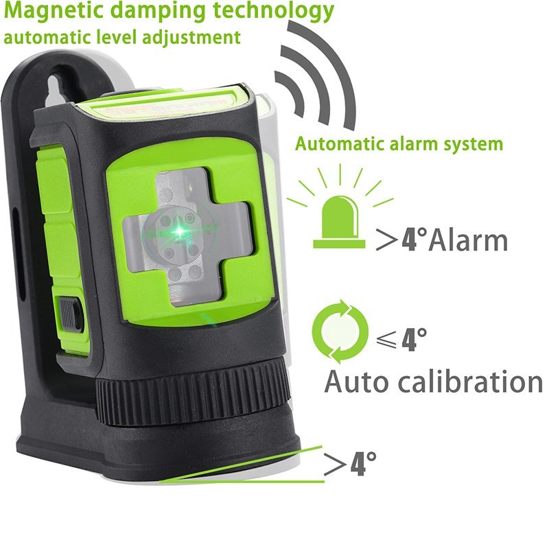 /TECLASER Mini Laser Level Green/Red Beam 2 Lines  Self-Leve