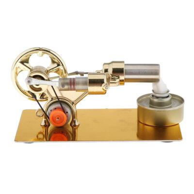 Golden Sterling Engine Model Physics Science Toy Props