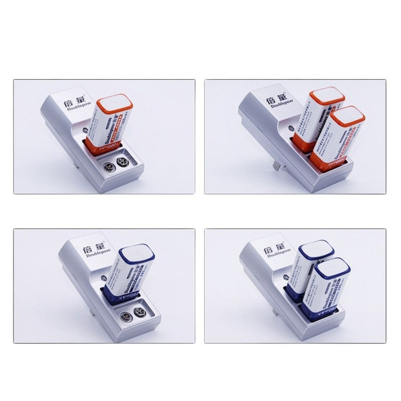 Doublepow Two Slots 9V Battery Charger DP-K19 Full matic Sto