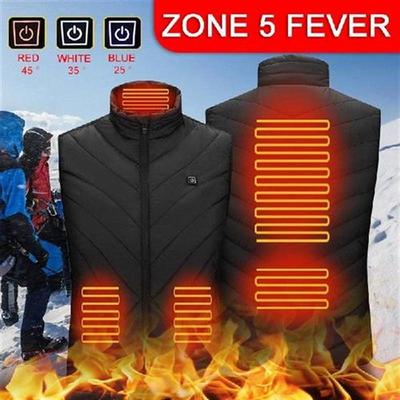5 Areas Electric Heated Jacket Winter Warm Outdoor Sports