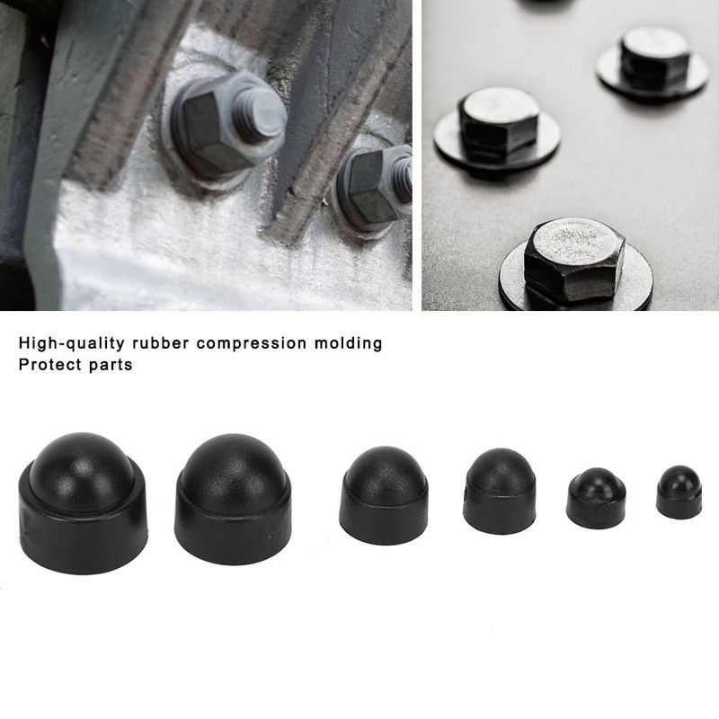 145PCs M4-M12 Bolt Cap Rubber Protective Fastener Nut Cover