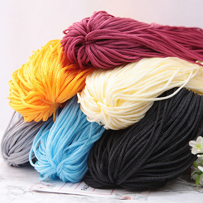 200M 3mm Nylon Strong Braided Thread Silk Satin Cord Rope