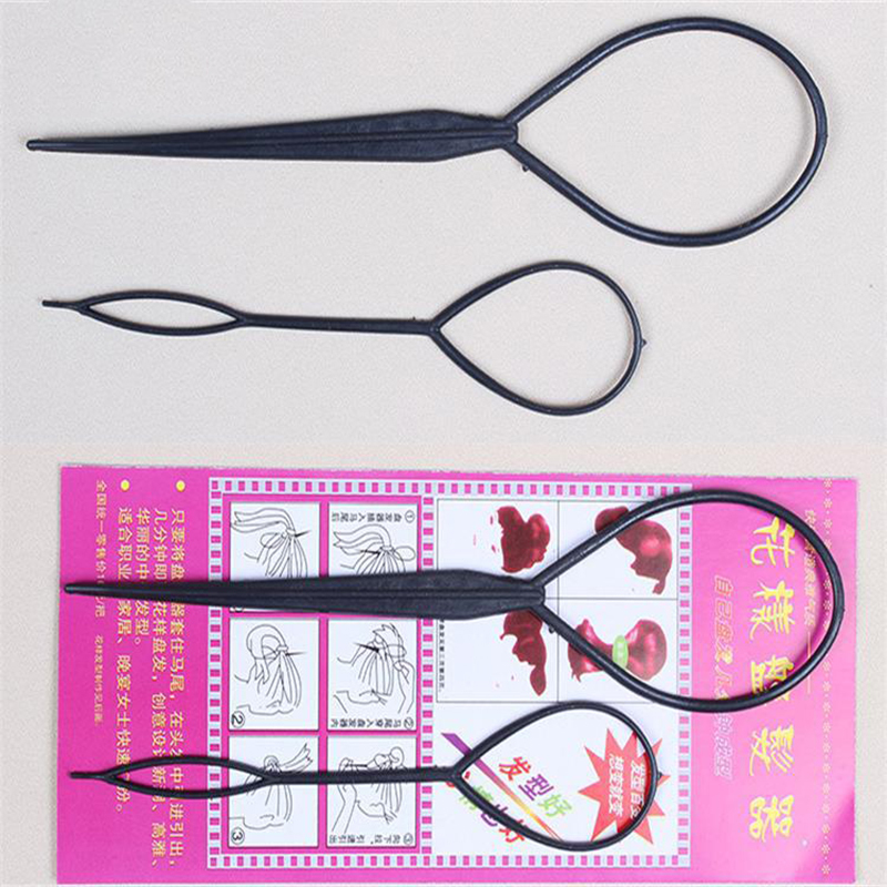 Hair Tool 2Pcs Ponytail Creator Plastic Loop Styling Tools P