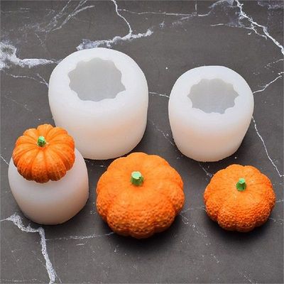 3d Pumpkin Candle Mold Handmade Diy Halloween Mold Silicone