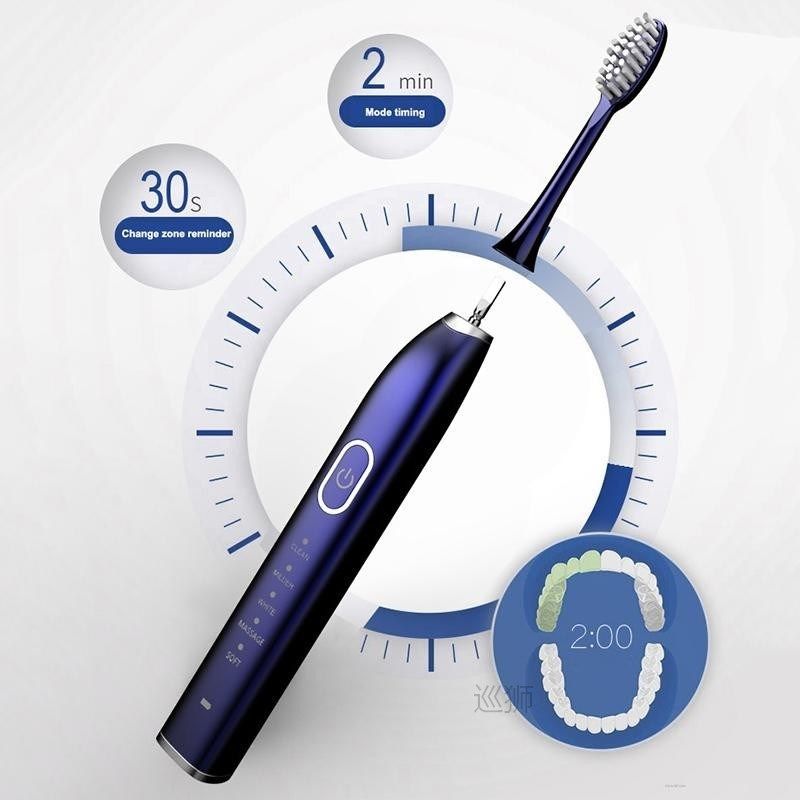 15-Speeds Waterproof Whitening Electric Toothbrushes Recharg