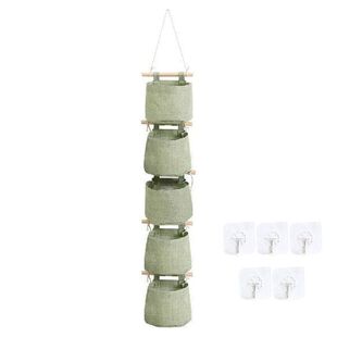 Wall Door Cotton Linen Pockets Bedroom Closet Organizer