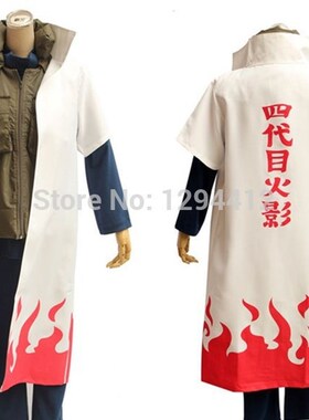 Anime Naruto Yondaime Hokage Namikaze Minato Uniform Cloak