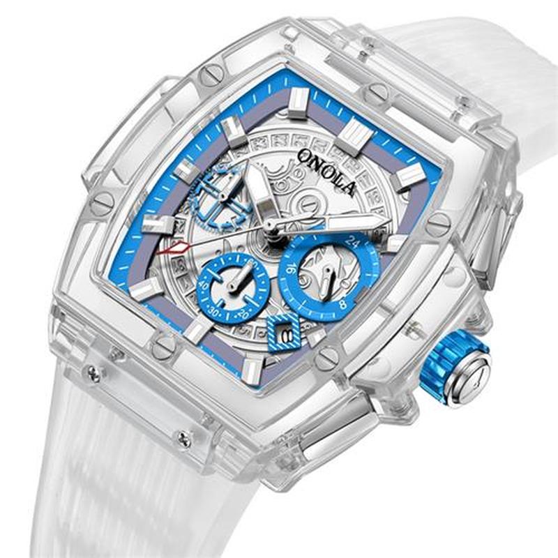 Luxury Brand Transparent Plastic Watch Men Women Clock 2023