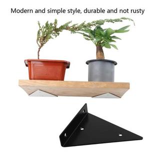 2 Pcs Triangular Shape Floating Shelf Brackets Invisible She