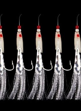 5pcs fishing hook Barbed fishhook fishing tackle Mackerel