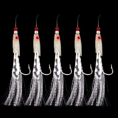 5pcs fishing hook Barbed fishhook fishing tackle Mackerel