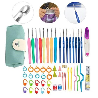1 Set Colorful Magic Knitting Tool Set Kit Hook Needle Set C