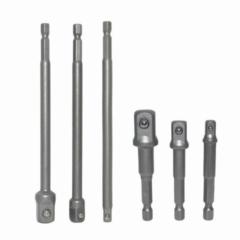 6pcs Hex Shank Wrench Drive Power Extension Drill Bit Socket