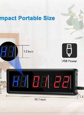 Gym Timer,LED Interval Timer Digital Countdown Wall Mounted
