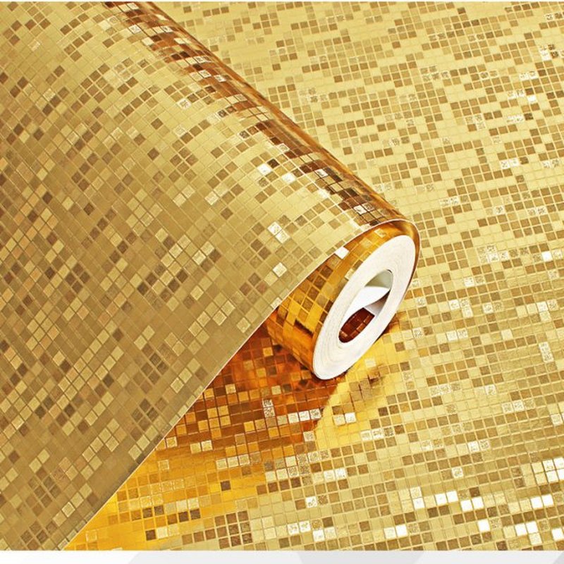 Silver Gold Foil 3D Wallpaper Glitter Decor Craft Paper Home