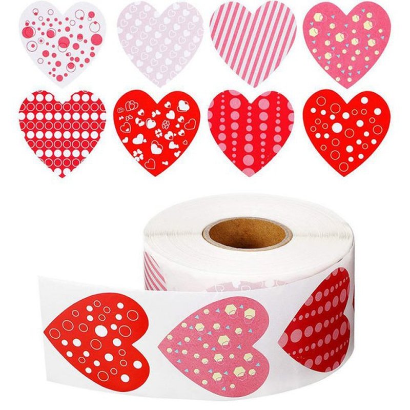 Heart Shaped Sticker Scrapbooking Gift Packaging Seal Birthd