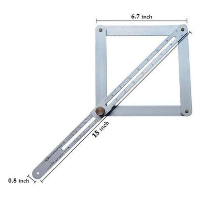 Stainless Steel Foldable Multi Angle Ruler Measuring