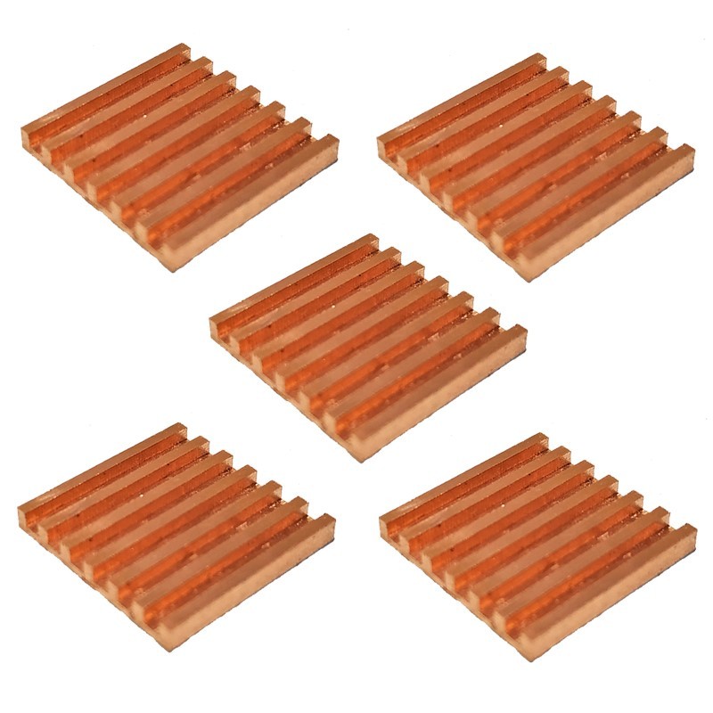 5pcs Pure Copper Mini Ultra thin heat Sink Memory RAM Cooli