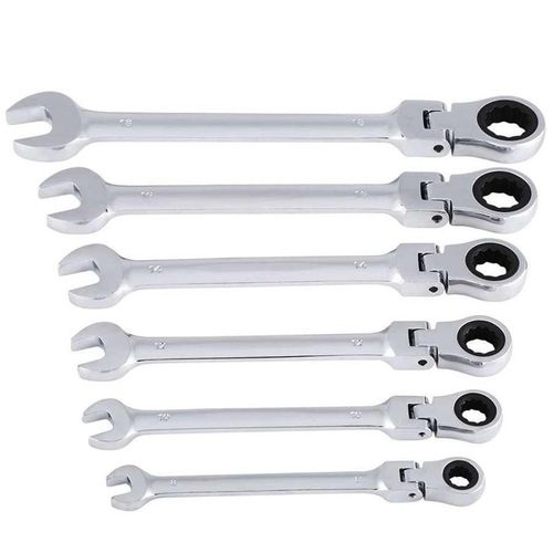 Pro Spanner Wrench Ratchet Polished Set Kit 12PCS Metric 8 -