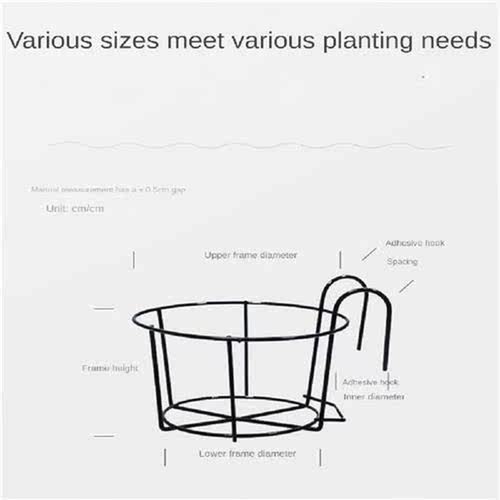 Place Potted Plants With Meat Flower Rack Iron Railing