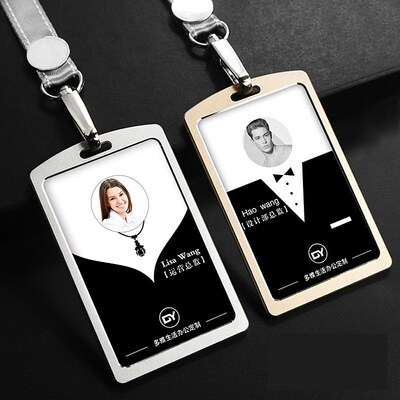 High quality Metal Card Holder Employee Name ID Card Cover M