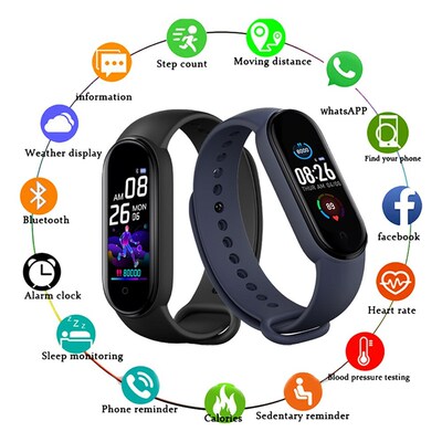 M5 Smart Watch Paper Box Package Bluetooth Fitness Tracker