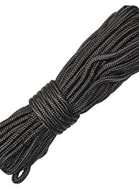 5mm x 15m 50ft Black tility Rope Boating Awnings Camping Fis
