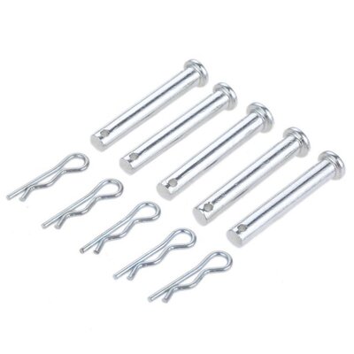 5 Pairs M8*50mm Stainless Steel Clip Hitch Pin Clevis Fasten