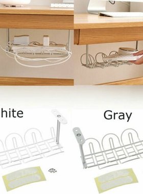 Under Desk Cable Management Tray Wire Cord Power Strip Adapt