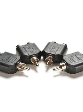 2PCS RCA Y Splitter Audio Video Plug Converter 1 Male to 2 F