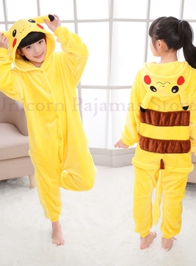 Yellow Animal Pijama Stitch Panda Kigurumi Suits for Childre